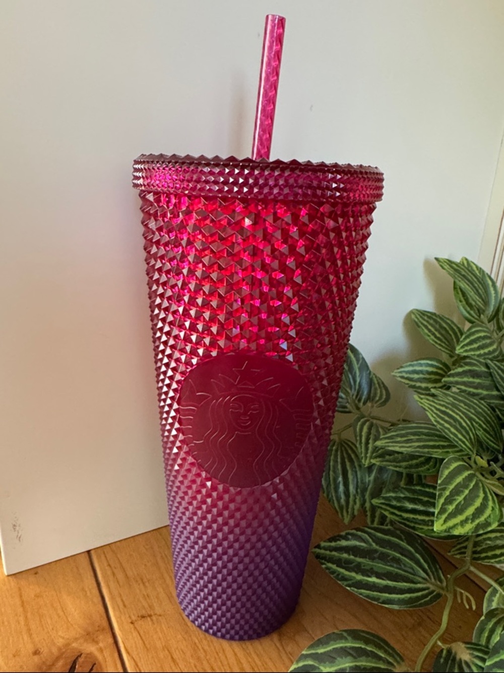 Starbucks/Disneyland  Pink to Purple Studded Ombre Tumbler 24fl oz